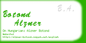 botond alzner business card